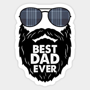 Best Dad ever; beard; bearded Dad; sunglasses; black beard; father's Day; gift for Dad; gift for bearded Dad Sticker